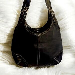 COACH Vintage Genuine Leather Bag Y2K Retro Purse Like New Handbag Black